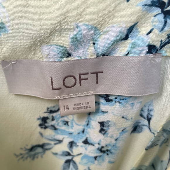 Loft Women’s Plus Floral Ruffle Strap Midi Dress 14 - Picture 7 of 9